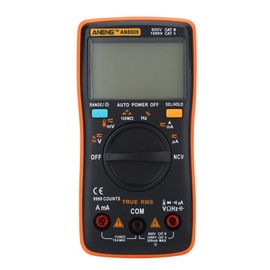 AN8009 Digital Multimeter Handheld Portable Auto Range True RMS AC/DC Voltage Electronic Meter Backlight LCD Display