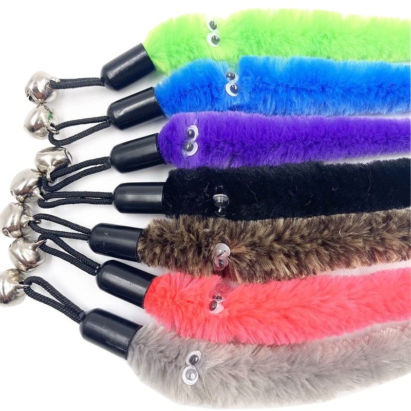 Cat Worm Toy Refills Cat Toy Wand Replacement, 12 Pieces