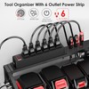 FULOOPHI Power Tool Organizer Wall Mount with Charging Station, 3