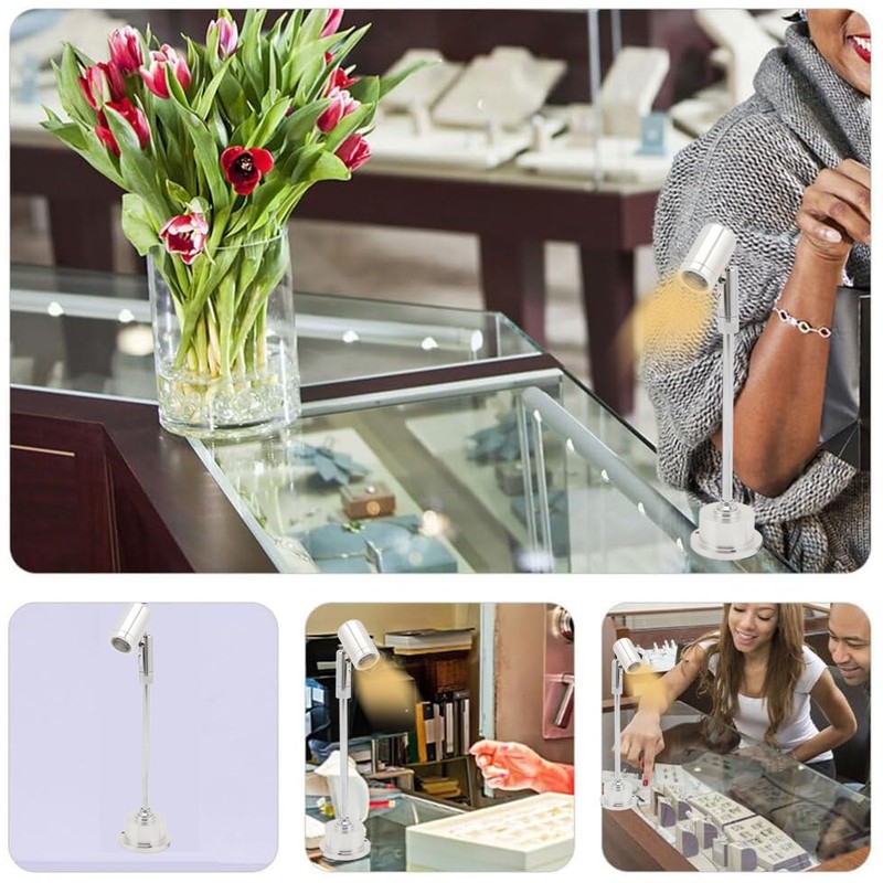 Led Mini Spotlight Cabinet Lamp, Surface Mounted Light Jewelry Dimmer