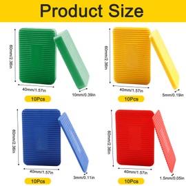 40 Pack Plastic Glazing Packers Precision Flat Plastic Packers Window Packers Window Glazing Glass Packers Plastic shims 40x60mm, 1.5mm 3mm 5mm 10mm Several Sizes Available