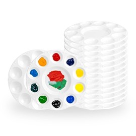 15 Pack Paint Palette 6.7x6.7x0.4 inch Paint pallets Durabl Paint Trays for Kids for Art Class School Projects Kids Crafting and Birthday Parties -Easy to Clean & Use