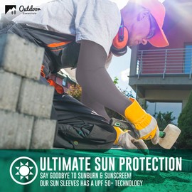 UV Sun Protection Compression Arm Sleeves -Tattoo-Cover Up - Cooling Athletic Sports Sleeve for Football, Golf & Volleyball