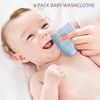 BEBE FAVOUR 6 Pack Baby Washcloths - 100% Cotton Terry