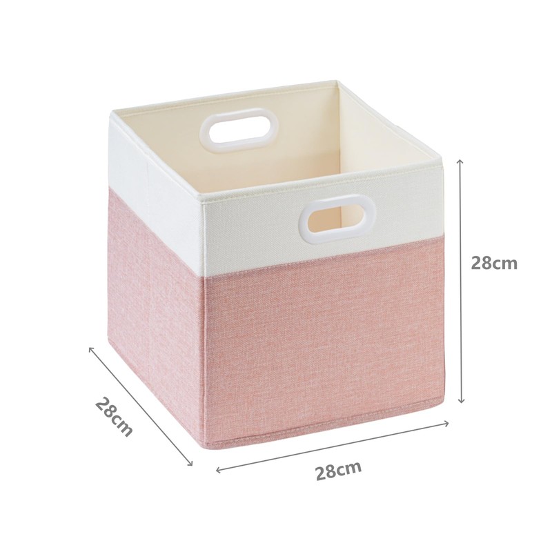 SOCOHOME Fabirc Cube Storage Boxes, 28x28x28cm Foldable Storage Baskets for