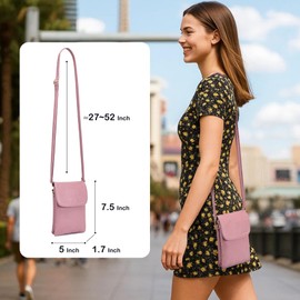 MINICAT Roomy Pockets Small Crossbody Bags Cell Phone Wallet Purses for Women(Lotus Root Powder)