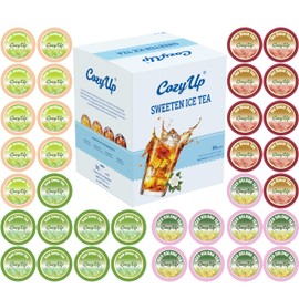 Cozy Up Iced Sweet Tea Variety Pack, 36 Count - Compatible with Keurig Brewers, Includes Sweetened Black, Green, Jasmine Green & Oolong Black Tea - Single Serve Pods for Brew Over Ice