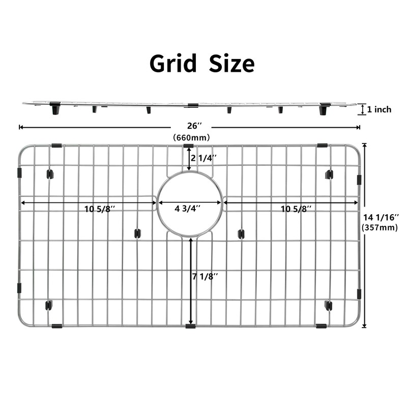 MONSINTA Kitchen Sink Grid and Sink Protectors, Stainless Steel Sink