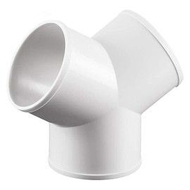 97mm Y Piece Connector 3 Way Round Pipe Connector Plastic Ducts and Fittings for Extractor Fan Ventilation