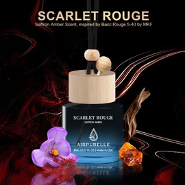 Car Air Freshener Hanging 2 Pack Air Fresheners Diffuser - Saffron Amber Fragrance Oil Air Diffuser for Car, 45+ days Long Lasting Fragrance, Two 0.27 FL OZ/8ML Made in USA