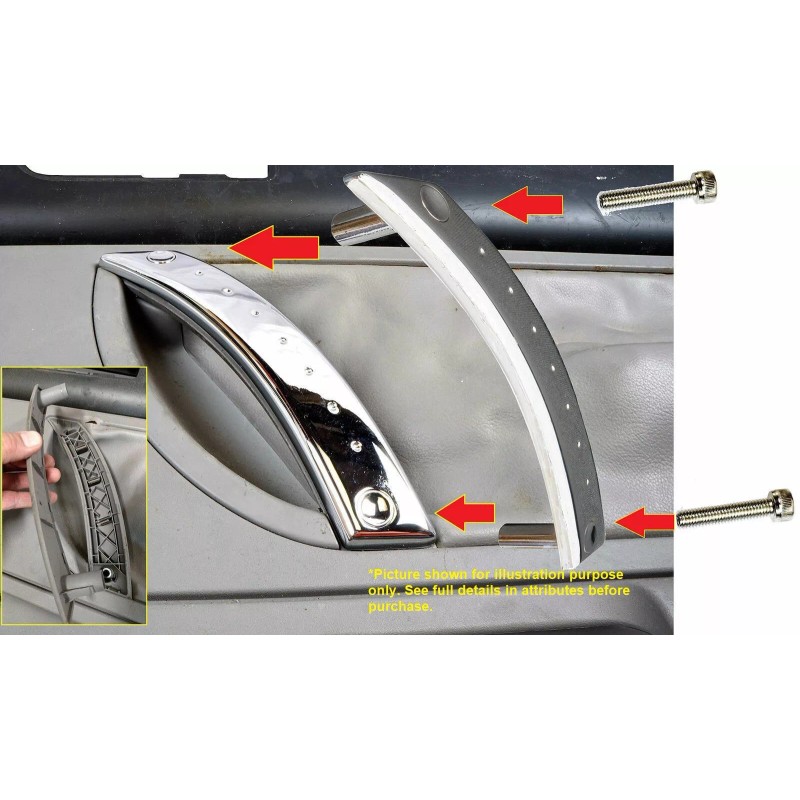 MotorKing Chrome Interior Front Right Door Pull Handle Repair Kit