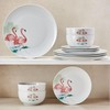 Studio Nova Flamingo Haven Tropical 12 Piece Dinnerware Plate Bowl