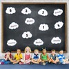 FOBSME 60 Pcs Large Clouds Cutouts 7.48x5.12 Inch Paper Cloud