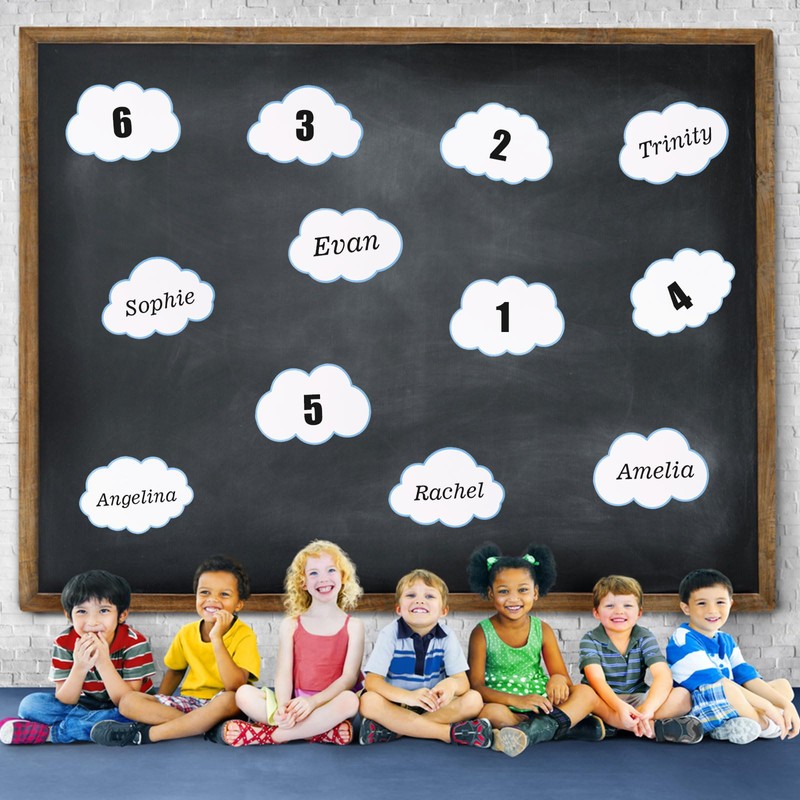 FOBSME 60 Pcs Large Clouds Cutouts 7.48x5.12 Inch Paper Cloud