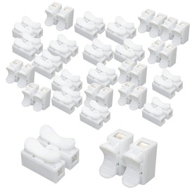 50 Pcs Spring Wire Connectors, Quick Wiring Terminals No Solding Electrical Cable Clamp Block for LED Strip Light and House Appliance