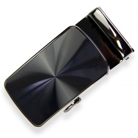 Glamexx24 Men's Automatic Buckle Belt: Wide 35 mm, Length 115 cm - 170 cm, Business Belt for Men with Ratchet, Adjustable Size, Black, Buckle Model 2 + Black Belt