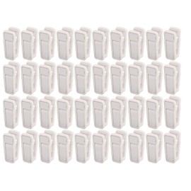 KISEER Plastic Baby Hanger Clips, 40 Pcs Slim-line Finger Clips Set Clothes Hanger Velvet Hanger (White)