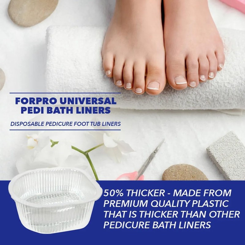 ForPro Universal Pedi Bath Liners - 50% THICKER - Fit