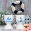 Cinf Ceramic Egg Cup Set of 2 Porcelain Holder Breakfast