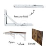 Folding Shelf Brackets 8 inch,Folding Brackets Heavy Duty Max.Load 410lb,DIY
