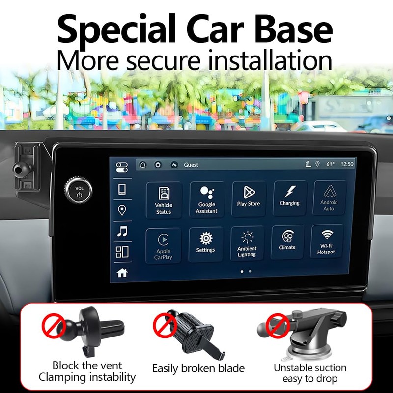 LUNQIN Car Phone Holder Mount for Honda Prologue 2024 2025