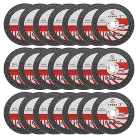 sourcing map 50pcs Cut Off Wheels 3" x 1/20" x 3/8" Ultra Thin Cut-Off Wheels rotary tool Cutting Discs General Metal Cutting Disc for Stainless Steel Cast Iron Copper, Black