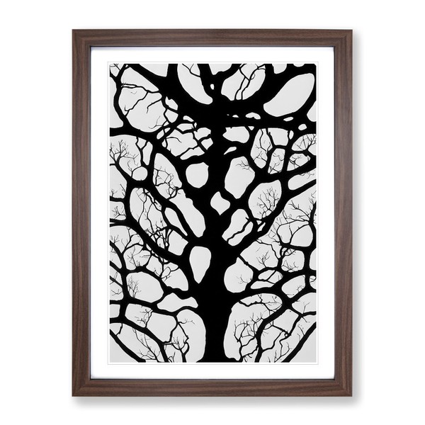 A Monochrome Tree No.4 Framed Print for Living Room Bedroom