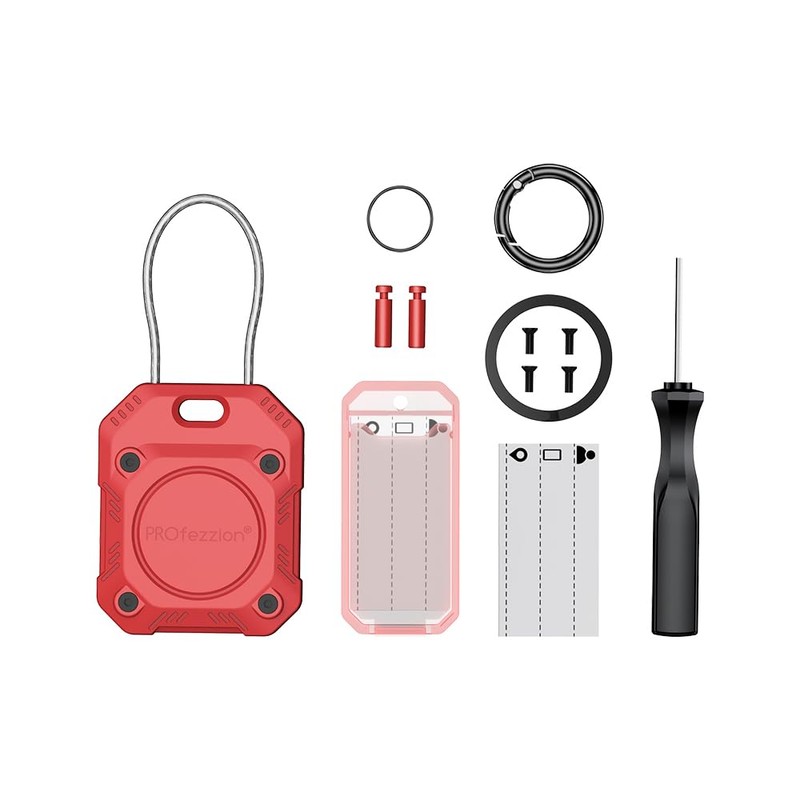 PROfezzion 1 Pack 2-in-1 Secure AirTag Holder Hard Shell Case