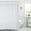 Serafina Home Decorative Sheer Fabric Shower Curtain for Bathroom: White