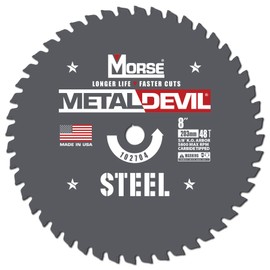 Morse Metal Devil CSM848FSC, Circular Saw Blade, Carbide Tipped, Steel Cutting, 8 inch, 1 Pack