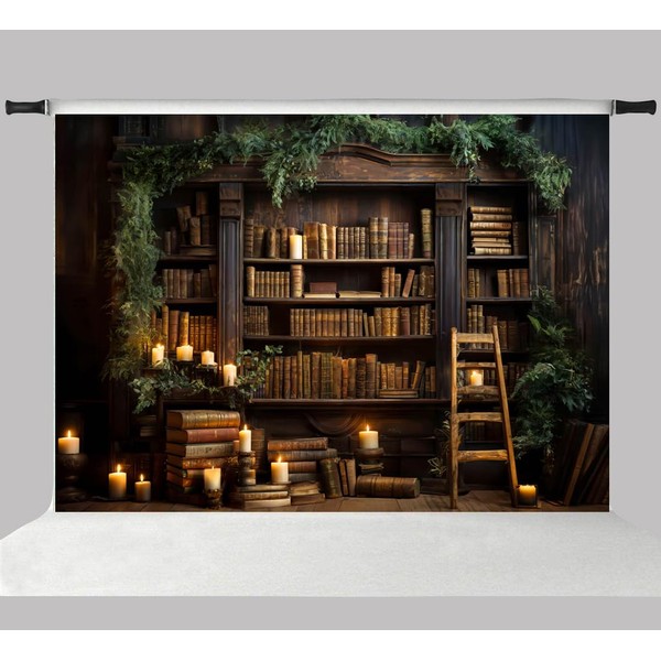 Kate 7x5ft Interior Bookshelf Ancient Books Photo Backdrops for Photography