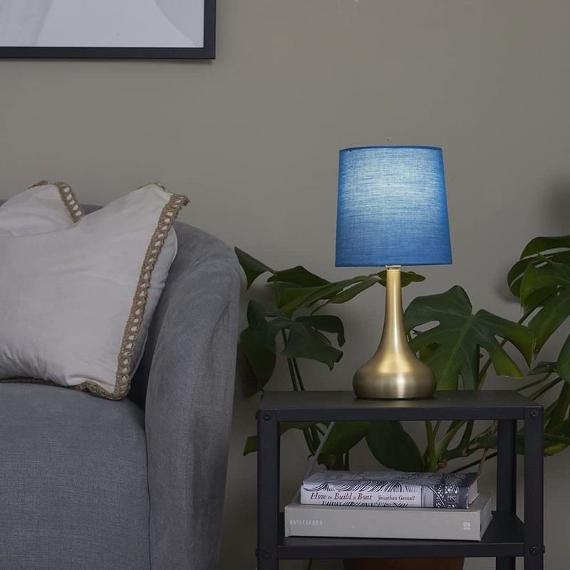 MiniSun Pair of Modern Chrome Teardrop Touch Bed Side Table