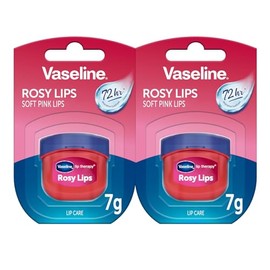 Vaseline - 2 Pack Bálsamo para Labios Mini Tarro HIDRATACIÓN DURADERA, (7 g. cu), Rosy                                                                