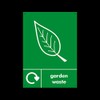 Garden Waste Plastic Sign with 4 Pre-Drilled Holes - Environment/Reduce
