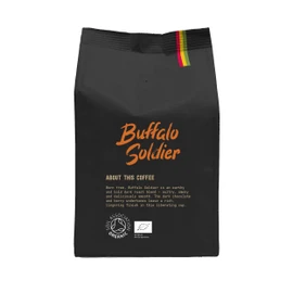 Buffalo Soldier Strong Dark Roast Organic Espresso Coffee Beans 227g - Marley Coffee - From The Marley Family - For All Coffee Machines - Strength 5