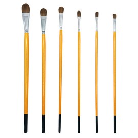 CLVPAI 6 Piece Paint Brush Set, Acrylic Brush, Painting Oil Paint Brush Set, Wolf Hair Oil Brush, Artist Brush Set, Professional for Model Making, Oil Painting