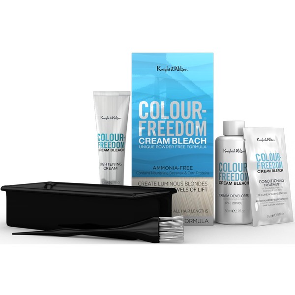 Knight & Wilson Color-Freedom Cream Hair Bleach Kit. Ammonia-Free Formula