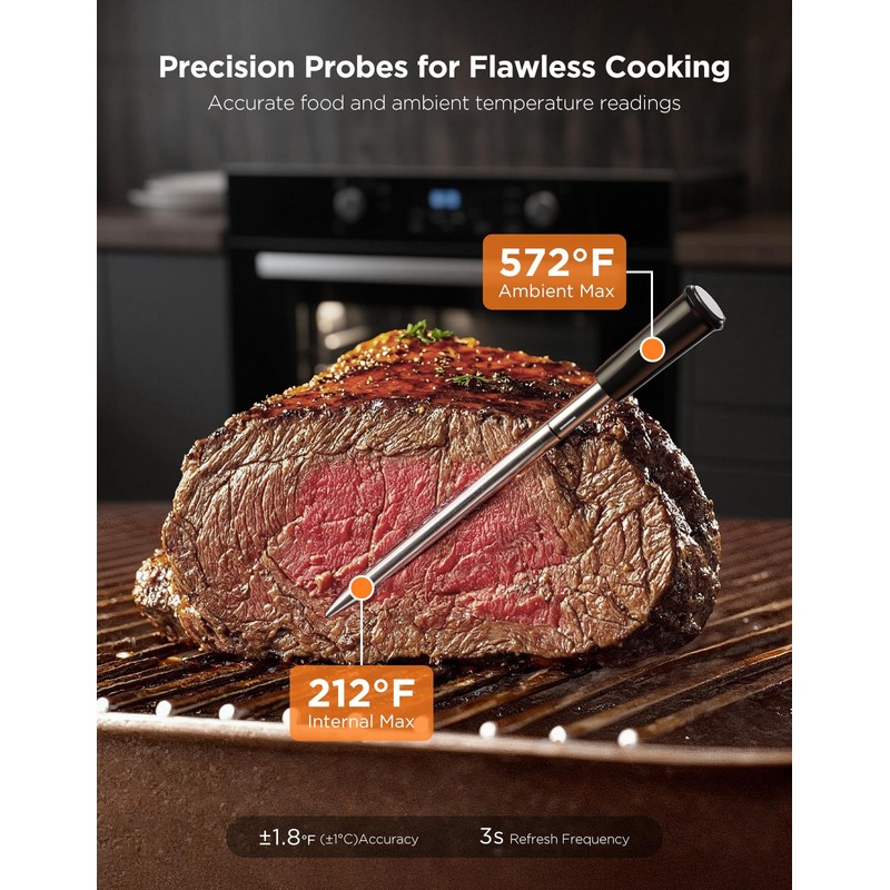 GoveeLife Wireless Meat Thermometer Digital with 2 Probes, Unlimited Range