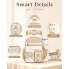 CAMTOP Girls Backpack with Lunch Box & Pencil Case Set,