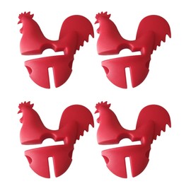 4 Pcs Anti-spill Pan Tongs Spill- Proof Lid Lifter Spill Stopper for Home Kitchen Gadget Pot Lid Lifter Silicone Pot Lid Holder Boil over Stoppers Kitchen Tool Chili Pot Lid Holder