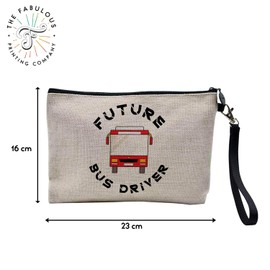 Tasche aus Leinen – Future Bus Driver Job Passion – Kosmetiktasche aus Leinen in Leinenoptik – Geldbörse – 15 x 10 cm, leinen, 23.5 x 15 cm, Kosmetiktasche