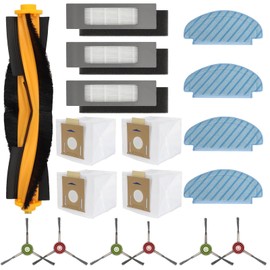 Meunmro 18Pcs Accessories Kit for Ecovacs Deebot Ozmo N8 T8 PRO+, T9+, N10 Plus, T8 AIVI Robot Vacuum, Replacement Parts with Main Brush, Filter, Dust Bag, Side Brush, Mop Cloths