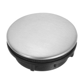 sourcing map 1 Pcs Kitchen Sink Hole Cover, 1.42 Inch Faucet Hole Cover Stainless Steel/Plastic Tap Hole Plate Stopper for Top Holes Kitchen Bathroom Sink Accessories, Silver/Black