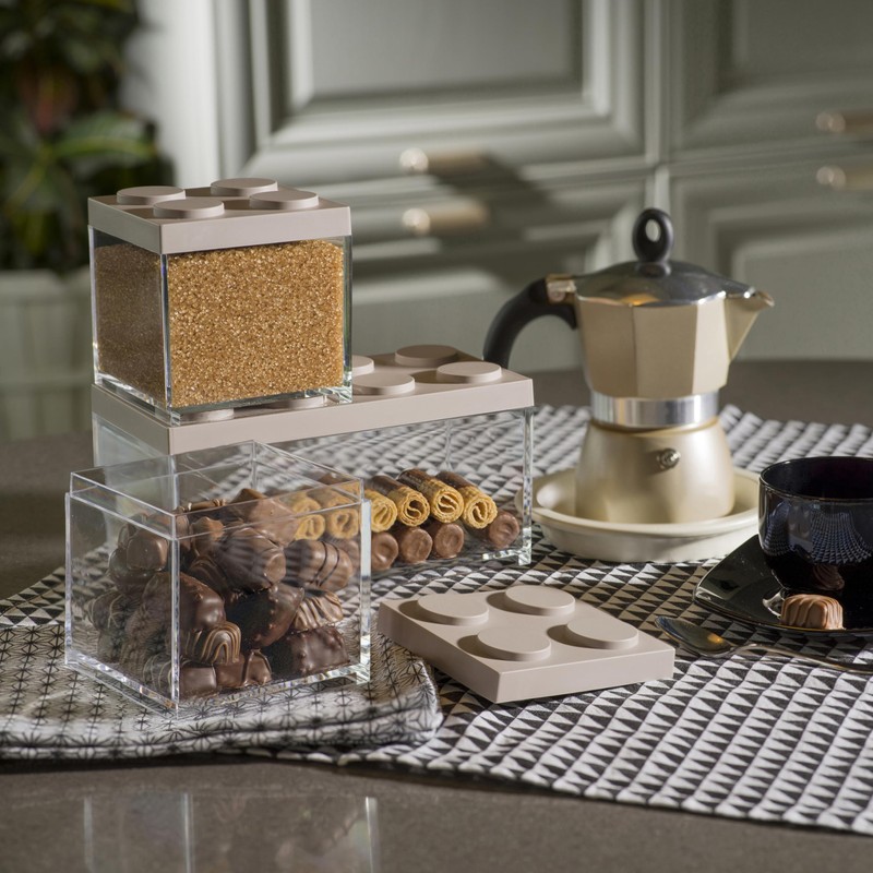 omada Design - 1.5L Rectangular Brick Food Container with Stackable
