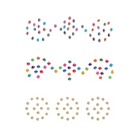 Bindi Pack of 5 Crystal Indian Traditional Designer Bindis Jewel For Forehead Face Tikka Multicolored Mixed Bindiya Stickers Adh esive Stone Bindi Body Tattoos for Women Girls Bride