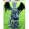 GARDENGREETERS Dragon Statue with Solar Light Lantern Figurine