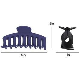 Hair Clips for Women Large Size Claw Clip for Girls Thick & Thin Hair Accessories for Women Girls Black Pink Green, 6 Pack