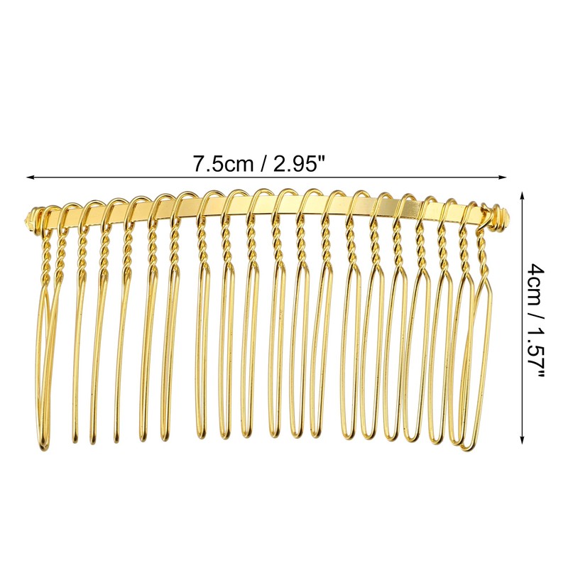 VOCOSTE Pack of 4 Anti-Slip Hair Side Combs Accessories Metal