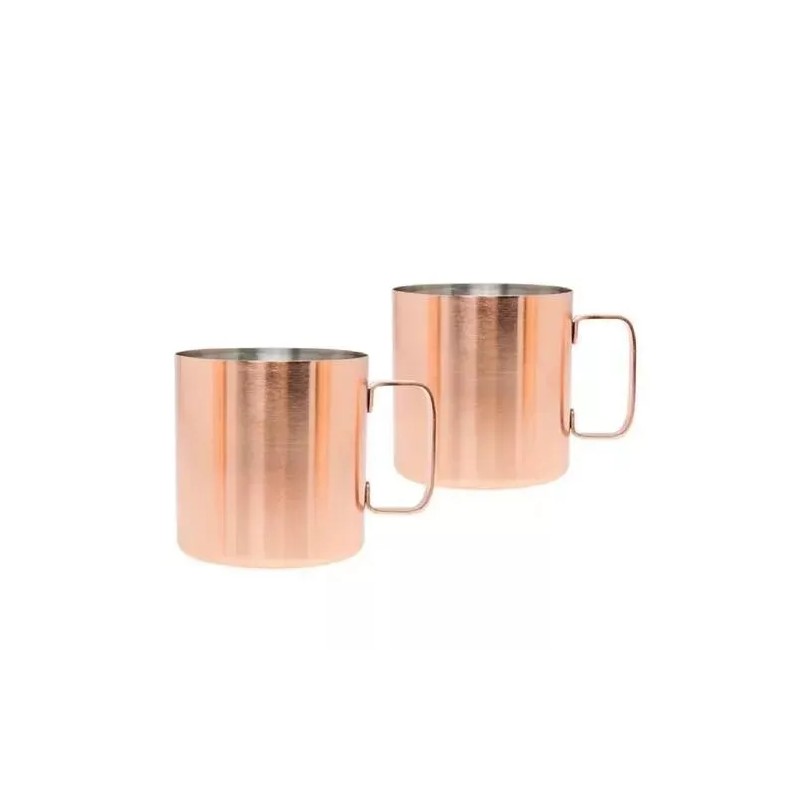 Our Table 18oz. Stainless Steel Brushed Copper Moscow Mule Mugs