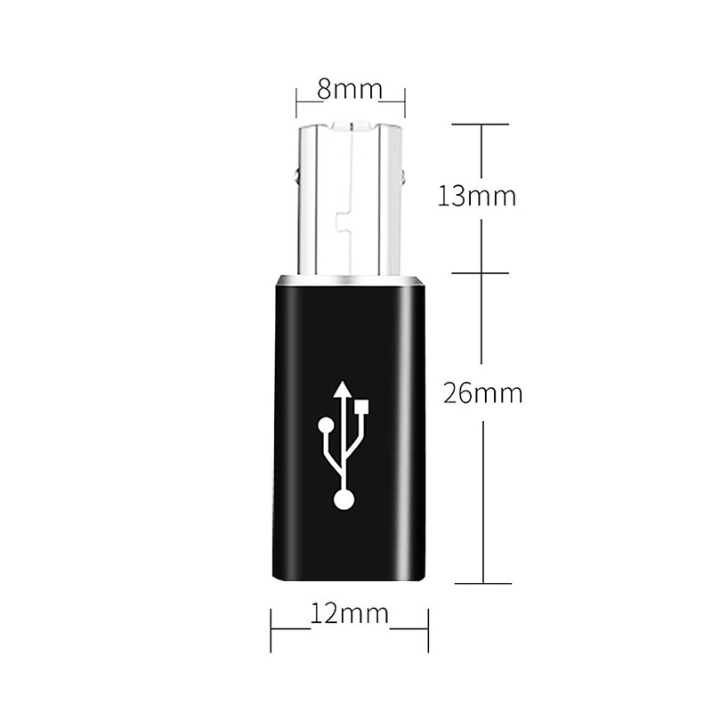 AreMe 2 Pack USB B to USB C Adapter, Type